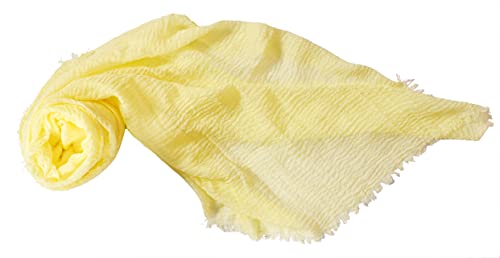 Image of Iba & Isba Women's Plain Crinkled Scarves, Stoles, Hijab (76 x 36 inch)