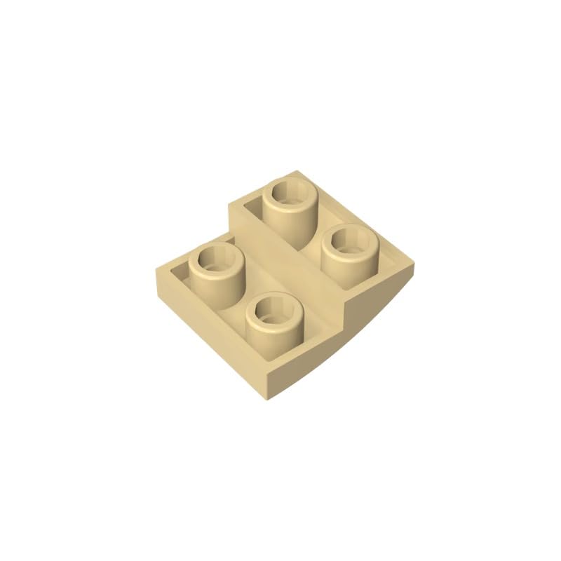 XYEIUGO 32803 Arched Brick Slope Curved 2x2 Inverted, Tan, 50 PCS — image 1
