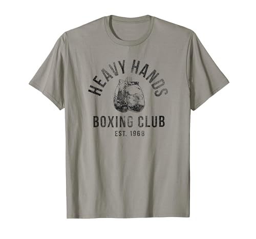 Trendy Heavy Hands Boxing Club Logo T-Shirt, Men, Slate Grey, Small