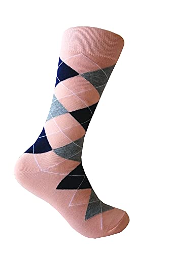 Triple M Plus Men's Peach Dress socks,One size fits most men; Sock Size 10-13.