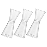 HYTROVE Misurino Cocktail Doppio in Plastica 60 Ml Graduazione Precisa Set da 3 Pezzi per Uso Domestico e Bar Riutilizzabile