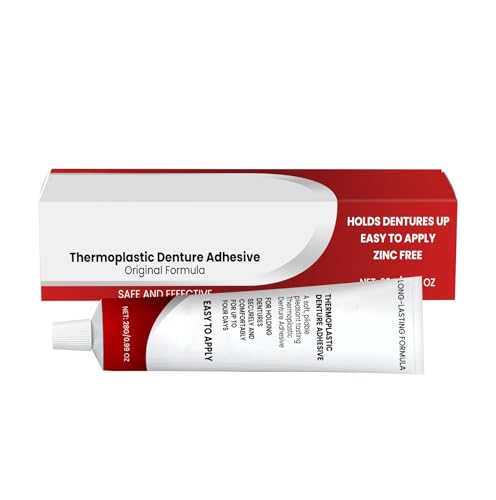 Thermoplastic Denture Adhesive Refits and Tightens Loose Upper and Lower Dentures and Partials Comfortable Secure Denture Grip for Up to 4 Days