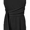 Womens-Elegance-Audrey-Hepburn-Style-Ruched-Dress-Round-Neck-34-Sleeve-Sleeveless-Swing-Midi-A-line-Dresses FENJAR Womens Elegance Audrey Hepburn Style Ruched 3/4 Sleeve Midi A-line Dress Black