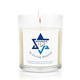 Yahrzeit Candles - Yahrzeit Memorial Candles, Memorial Bereavement Gifts for Loss of Loved One, Jewish Sympathy, Natural Soy Wax Hand Poured 7oz (White)
