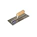 Bon Tool Co. 15-124 Drywall Trowel, Curved Carbon Steel 14" x 4-1/2", Straight Wood Handle