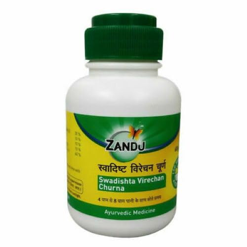 Zandu Ayurvedische Swadishta Virechan Churna gegen Verdauungsstörungen, Verstopfung, 50 g, 2 Stück