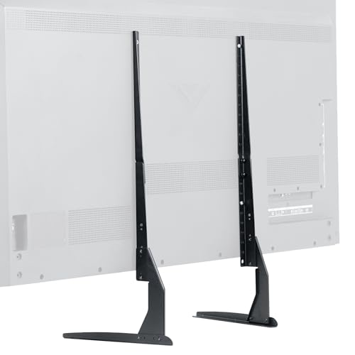 VIVO Universal Tabletop TV Base Stand for 22 to 65 inch LCD Flat Screens, Pedestal Replacement Legs VESA Mount with Hardware Included, STAND-TV00Y