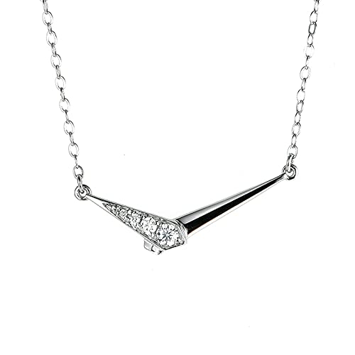Collier en argent S925 et moissanite coupe excellente éclat diamant de mariage