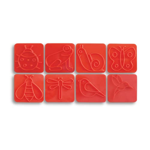 Nig Brinquedos Kit de Carimbos Animais do Jardim 8 Peças