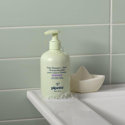 Pipette Baby Shampoo and Body Wash - Vanilla + Ylang Ylang, Tear-Free Bath Time, Hypoallergenic, Moisturizing Plant-Derived Squalane, Non-Toxic, Sulfate Free, 11.8 fl oz2