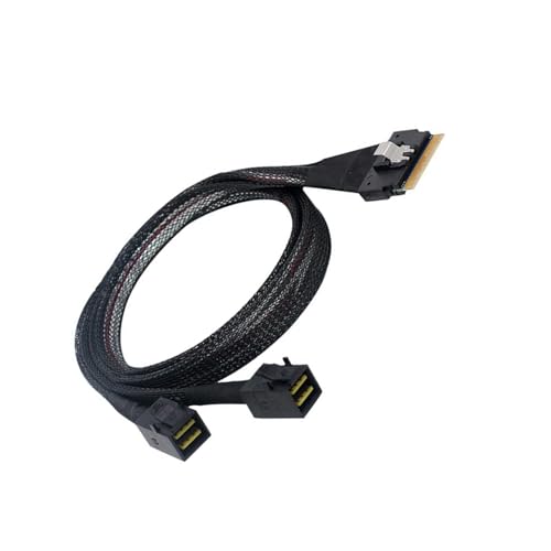 BULAIDAI For SAS4.0 Compatible SFF-8654 8i to 2x SFF-8643 Array Card Data Transfer Cable Fast High Speed Data Cable