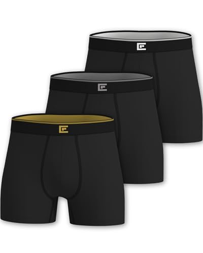 Pierre Calvini Bamboo Mens Boxers – Soft, Breathable & Anti Chafe Mens Underwear – Moisture Wicking Boxers for Men with Longer Leg & No Itchy Labels - Men's Boxer Shorts Multipack (3/6-Pack)