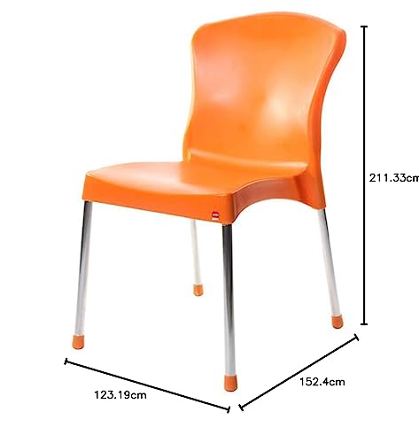 Image of Cello Milano Cafeteria Set of 4 Chairs (Orange)