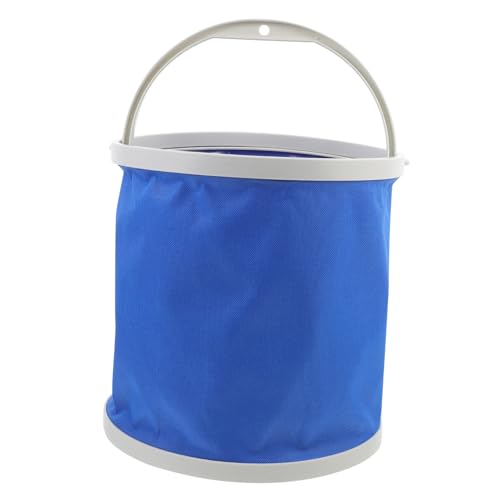 NULYLU Cubo plegable para coche. dispensador de agua cubo de agua plegable contenedor de almacenamiento alimentador cubo plegable aire libre cubo de agua para acampar tela oxford Blue