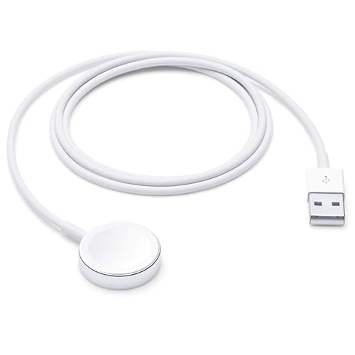 Image of Sounce USB 3.0 Magnetic Smart Watch Charger Cable, Fast Wireless Charging Cord Compatible with Watch Series Ultra 2 /Ultra, Series 9 /8 /7 /6 /5 /4 /3 /2 & SE /SE2, 3 ft Magnetic Charging Dock Cable - White