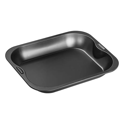 Zenker 7211 - Teglia da forno e grill, 33 x 27 cm, Ilaflon®, colore: Nero