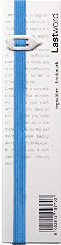 Lastword bookmark, marcapaginas originales, marcadores elastico de libros con deslizador de metal, no pierdas el signo - regalos originales para hombre y mujer – MADE IN ITALY (Azul)