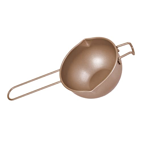 Mikinona 1pc Carbon Steel Melting Pot for Chocolate Butter Sauces Double Boiler Tool for Homemade Desserts Snacks Convenient Handle for Safe Heating for Home