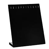 SHAMZBEST OMGREI Velvet Necklace Chain Jewelry Tray Jewelry Display Organizer Holder Pad Showcase Display Stand (Black L-shaped) (black)