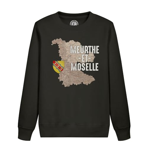 Sweatshirt Meurthe-et-Moselle enfant avec impression vintage de la carte de Nancy