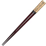 サンライフ 箸 食洗機対応 大人 長い 先角 23cm 猫右衛門 天然木 赤 日本製 H-06725