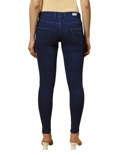 Image of TWGE - Women's Mid Rise Skinny Fit Jeans - Single Button, Stretchable Denim Pants - Ankle Length - Stylish Casual Wear Pack of 1