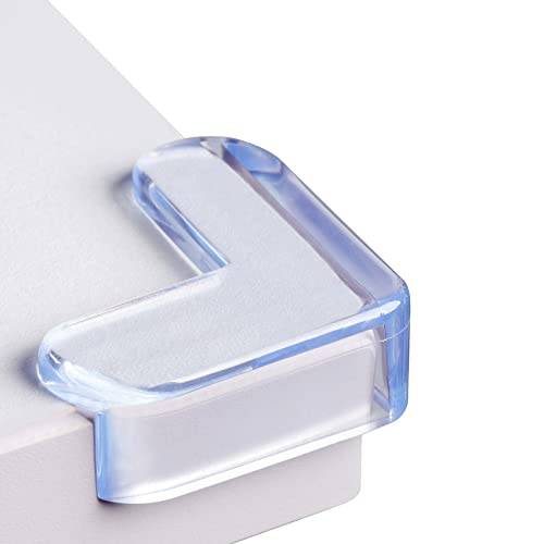 Image of 24 Pack Corner Protector for Baby: Baby Proofing Safety Corner Clear Furniture Tablet Corner Protection| Protectors Guards, Baby Proof Bumper & Cushion to Cover Sharp Furniture & Table Edges(L Shape)