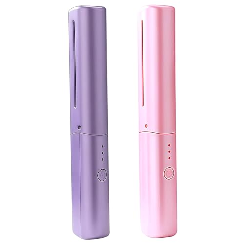 Peine para el cabello 2 en 1 mini inalámbrico cerámico morado miniatura 3