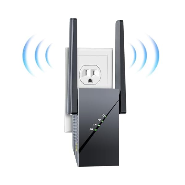 2025 WiFi 6 Extender Internet Booster for Home, Longest Range up to 18k sq. ft, 3Gbps Dual Band Faster Speed Access Point, Wireless Internet Repeater with Gigabit Ethernet Port, Mesh WiFi, 1-Tap Setup