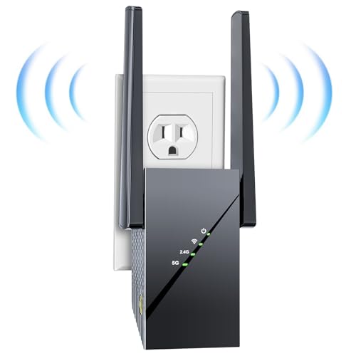 2025 WiFi 6 Extender Internet Booster for Home, Longest Range up to 18k sq. ft, 3Gbps Dual Band Faster Speed Access Point, Wireless Internet Repeater with Gigabit Ethernet Port, Mesh WiFi, 1-Tap Setup