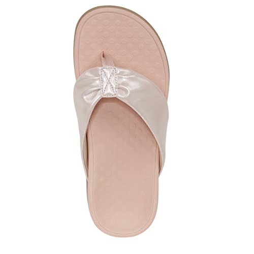 Vionic Women's Tide Melo Toe-Post Sandal- Supportive Flip Flop Slides That Includes an Orthotic Insole and Cushioned Outsole for Arch Support, Medium Width, Sizes 5-123