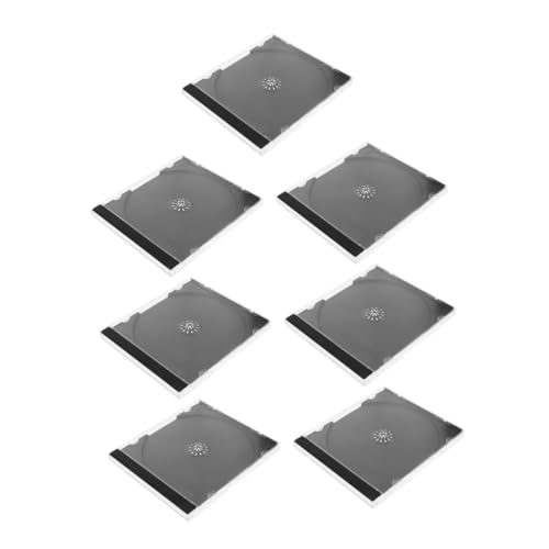 Cabilock 7pcs CD Storage Box Plastic Case for CD Dvd Disc Organization Secure Holder for Media Protection for Home and Travel Use