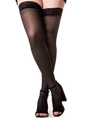 Image of Medicella Thigh High Compression Stockings for Women Open Toe 15-20 mmHg Medical Quality