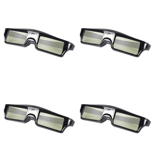 Lunettes 3D Actif Haute Fidélité pour Projecteur DLP Link Rechargeables Premium
