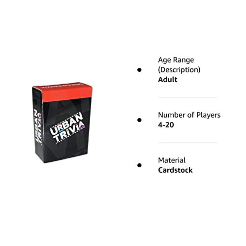Urban Trivia Game - Black Trivia Card Game For The Culture! Fun Trivia On Black Tv, Movies, Music, Sports, & Growing Up Black! Great Trivia For Adult Game Nights And Family Gatherings. #TOP4