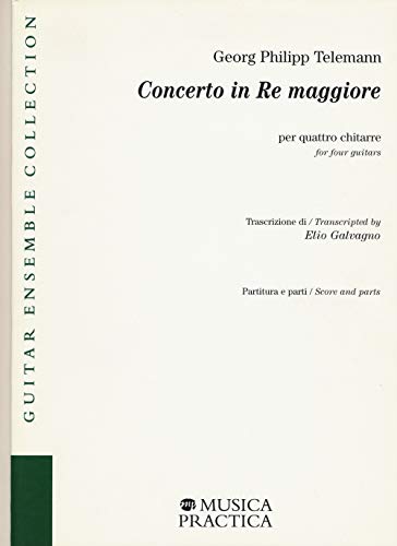 Concerto in re maggiore per quattro chitarre. Partitura e parti.