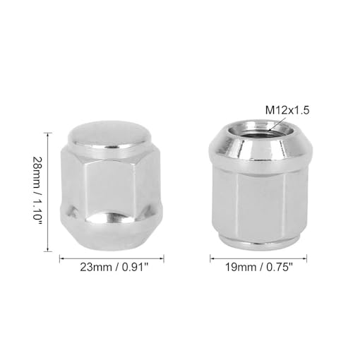 Tuercas de rueda m12x1.5 universales tipo bellota abultada con fijación cónica para llanta de coche 3
