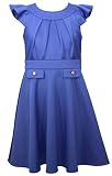 Bonnie Jean Girls Dresses Spring, Summer, Casual, and Party Dress 7-16 Years (12, Royal-Flutter Slee