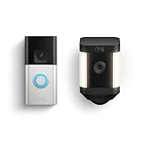 All-new Ring Battery Doorbell with Ring Spotlight Cam Plus, (Black)