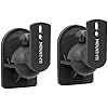 Mount-It! Speaker Wall Mount Full Motion Brackets for Surround Sound Satellite Ceiling and Bookshelf Speakers, 2 Mounts, Black