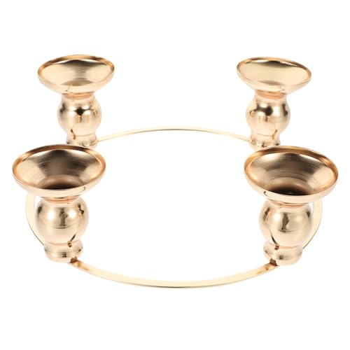 LIFKOME Advent Candle Holder for Christmas Table Decor Elegant Stand for Pillar Candles for Wreath Centerpiece and Holiday Celebrations Decorative Accessory