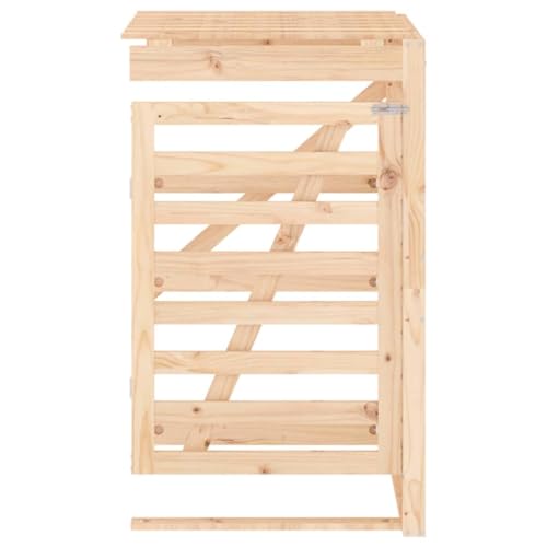 CHARMMA Wheelie Bin Storage Extension Solid Wood Pine,Waste Container Enclosures, Brown, 33.84kg - Thumbnail 6