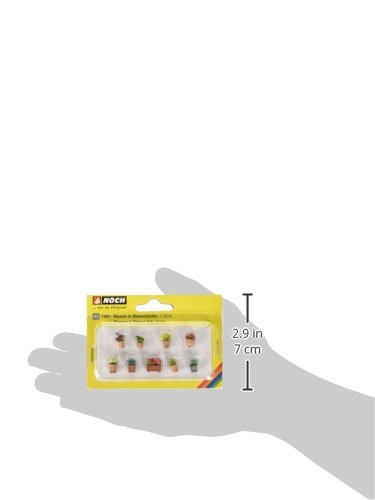 Noch 14031 Assorted Flower Pots #3 9/ H0 Scale Model Kit - Thumbnail 2
