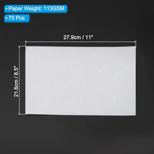 PATIKIL 110 folhas de papel de velino, 21 x 28 cm, papel translúcido para impressão, 113 g/m2 para c