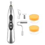Sarini Acupuncture Energy Pen,Pulse Relief Massage Pen with 5 Massage Heads,Pain Relief Therapy Electric Meridians Acupuncture Machine,Meridian Energy Pen for Pain Relief