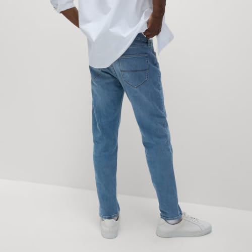 Image of Marks & Spencer Mens Light Wash Mid Rise Slim Fit Jeans