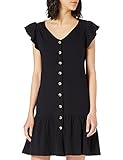Fit und Flare edc by ESPRIT Damen 051CC1E307 Kleid, 001/BLACK, S