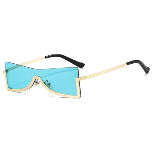 Lunettes de soleil en métal pour femmes monture fashion punk et verres colorés UV400
