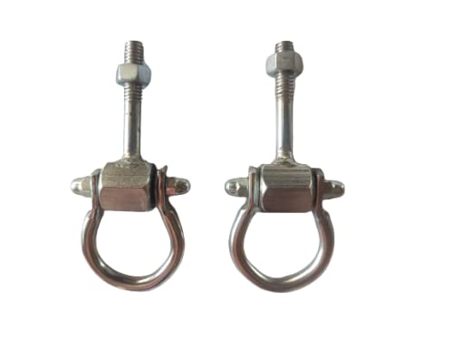 ?RS ENTERPRISE Cradle Hanging Stainless Steel Bearing Hanging Hook/Kadi/Kada/Hanger for Cradle Ghodiyu (Set of 2 Nos) (Square Pipe kadi)