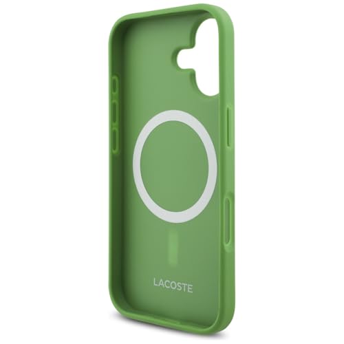 Coque iPhone 17 Lacoste verte MagSafe petit piqué protection rigide - 7